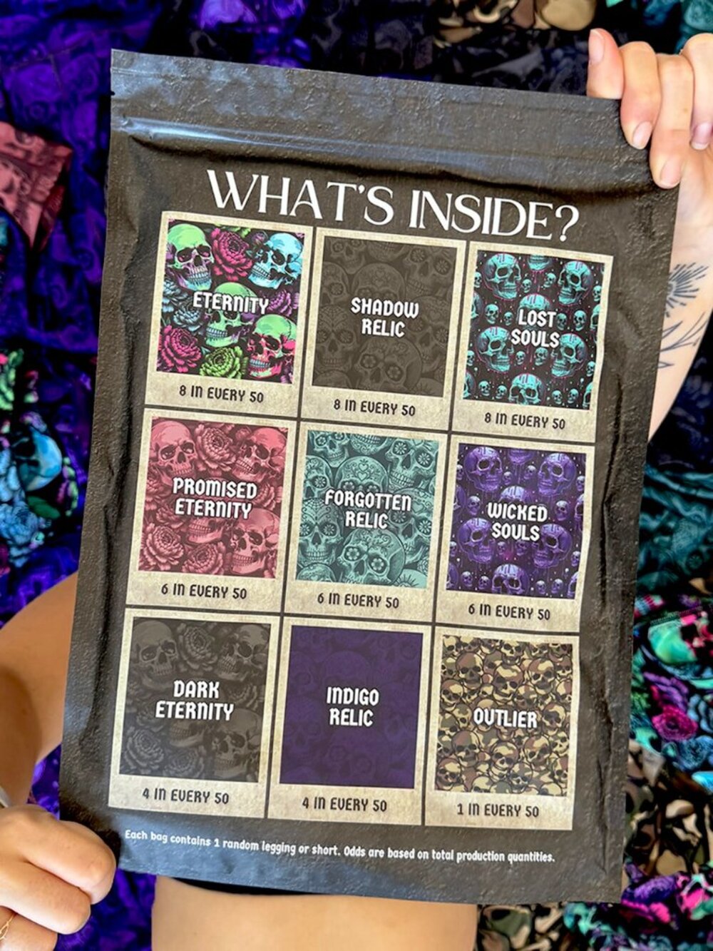 Medium Constantly Varied Gear CVG Sealed Series Skulls Leggings SURPRISE PRINT - Picture 3 of 16